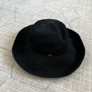 Vintage 1990s Scala Collezione Women’s Black Casual Preppy OSFM Bucket Hat